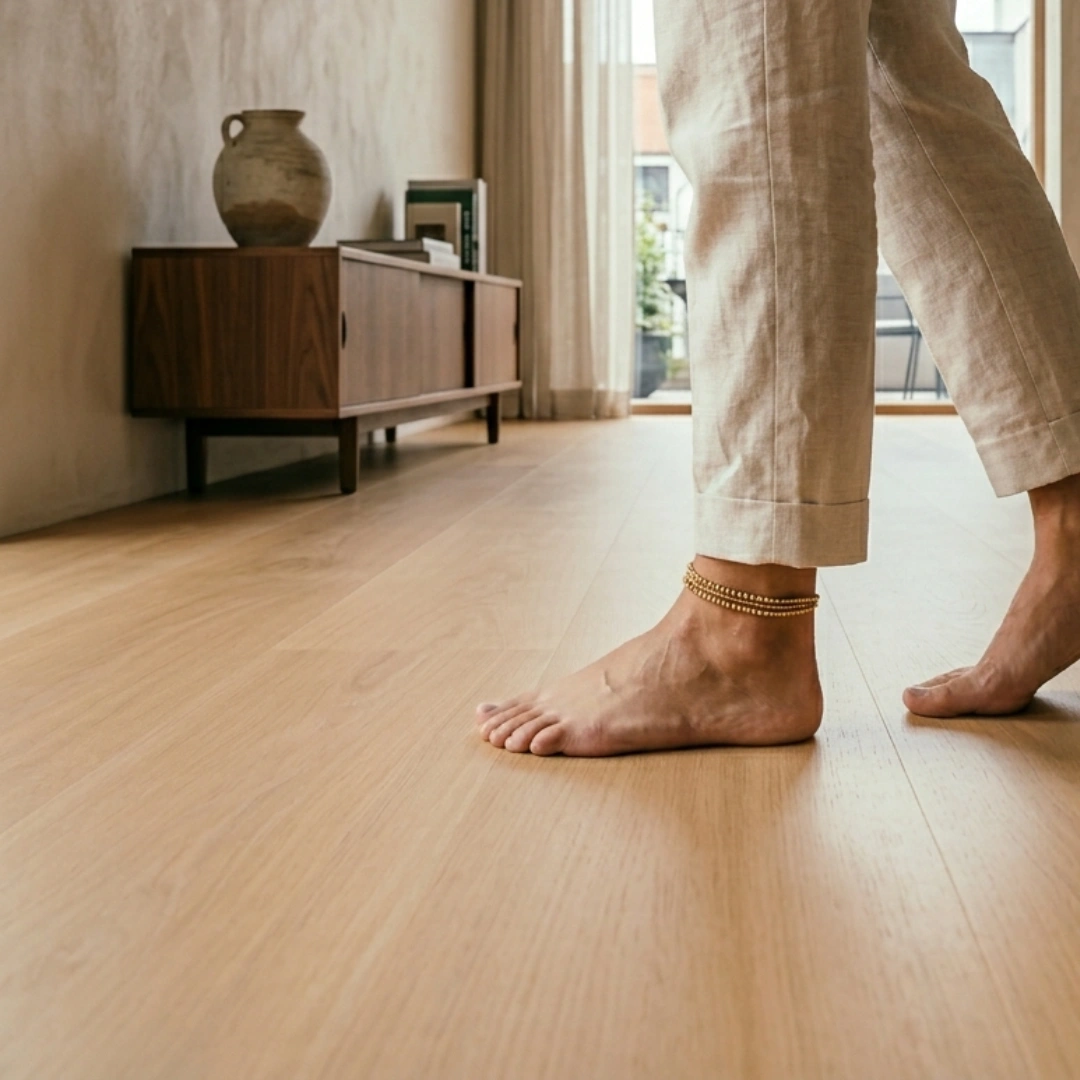 Camminare su parquet naturale